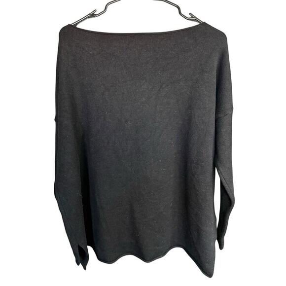 Venti6 Sweater Skull Black Long Sleeve Rhinestones M Stretchy Comfy Boxy Metal - Picture 4 of 8